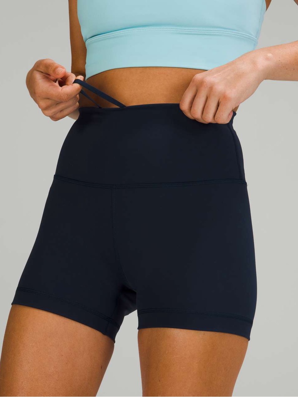 Lululemon Wunder Under High-Rise Shorts 4” Navy Blue Size 6
